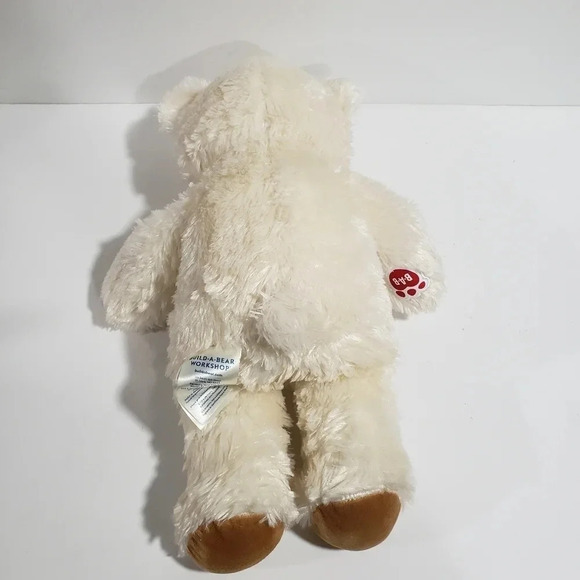 Build A Bear Stuffed Animal Cream Colored Teddy Lil Pudding 15". - Picture 4 of 6